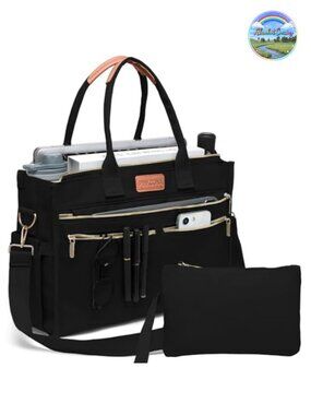Canvas Tote Bag Set for Women Large Shoulder Handbag Crossbody Laptop Purse